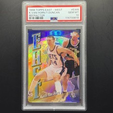 1998 Topps East - West Refractor Keith Van Horn / Tim Duncan #EW8 PSA 10 picture