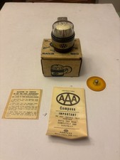 NOS Vintage Black AAA Dash Mount Compass with Box, Instructions, Bracket picture