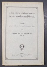 Scarce 1914 The Theory of Relativity in modern Physics Palagyi original German picture