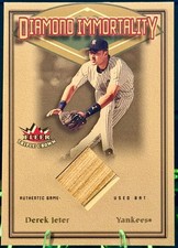Derek Jeter 2002 Fleer Triple Crown Diamond Immortality GM Used Bat Relic picture