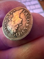 1687 Charles II Silver Threepence Crowned III Great Britain Coin picture