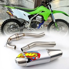 FIT KAWASAKI KLX300 R 2020-2024 SET FULL SYSTEM EXHAUST MUFFLER PIPE SILVER picture
