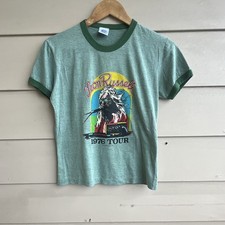 Vintage Leon Russell 1976 Tour Graphic Ringer Tee Womens Size S picture