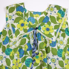 Vintage Babydoll Top Blouse Shirt 1960s 1970s Flower Power Mod Berries MCM Green picture