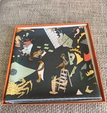 NEW HERMES Noir / Ardoise / Rose Poudre  Academia Hippica 100% SILK Scarf 90 picture