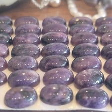 14x10 MM Oval Natural Charoite Cabochons Lot of SIX (6) Fine Quality Great Color picture