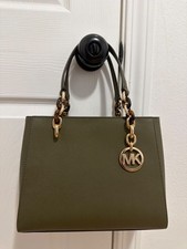 michael kors hand bang olive green medium picture