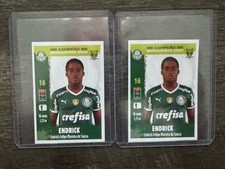 TWO Panini Brasileirao #24 Endrick Rookie Sticker Palmeiras Real Madrid RC 2022 picture