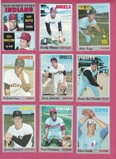 1970 Topps Baseball Cards #3-#299, mostly VG/EX to EXMT commons picture