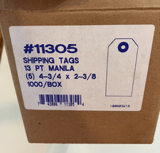 Partial Box Approx. 700/800ct Manila Shipping Tags 13 PT 4 3/4