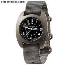 BERTUCCI 42 mm Titanium Field Watch D-3T RETROFORM Epic Black dial Nylon B17016 picture