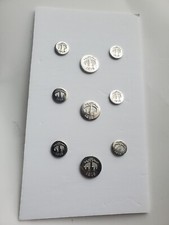 Brooks Brothers 1818 brand new set of 9 Replacement  Sylver Metal  Buttons  picture
