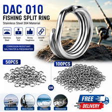 50/100 PCS Stainless Steel Heavy Duty Fishing Split Rings Big Game Saltwater  picture