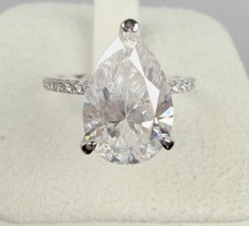 Genuine Moissanite Ring 4 CT Size 6 GRA Certified S925 picture