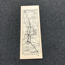 1920s Modesto To Sacramento Automobile Club of Southern Calif AAA Map #68 Rare picture