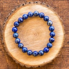 Handmade Lapis Lazuli 8MM Round Beads Healing Reiki Chakra Women Men Bracelet picture