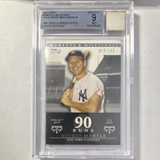 Topps 2007 Mickey Mantle World Series Pants #166 /150 BGS 9 Legendary Fusion picture