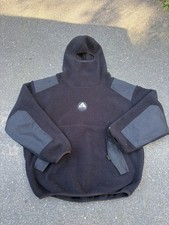 VTG Nike ACG 2000's Y2K USA Black Balaclava Ninja Fleece Oversized Large Hoodie picture