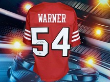 FRED WARNER AUTOGRAPHED CUSTOM SAN FRANCISCO 49ERS RED JERSEY COA BECKETT picture