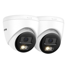 Annke 2 Pcs 5MP PoE Security IP Camera 2-Way Audio Red & Blue Light Alarm 2 Pack picture