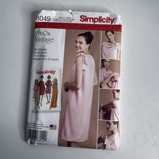 Simplicity 8049 Women's Vintage 1960s Wrap Dress Sewing Pattern, US 16-24 picture