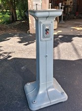 VINTAGE DELTA ROCKWELL CAST IRON PEDESTAL STAND Rockwell Buffer/Grinder picture
