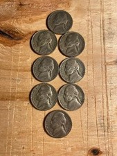 1943-P Jefferson 5C Wartime Nickels (8) Silver 0.35 picture