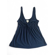 Y2K Rare Vintage Abercrombie & Fitch navy blue babydoll tank top Size L picture