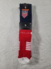 New Strideline Men's 3 Pack U.S.A. Soccer Crew Socks Sweat Wicking picture