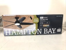 Hampton Bay Ceva 54 in. Indoor/Outdoor Matte Black Adjustable White Light New picture