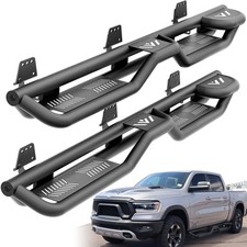 Two Raised Steps Running Boards For 2019-2026 Dodge Ram 1500 New Body Crew Cab picture