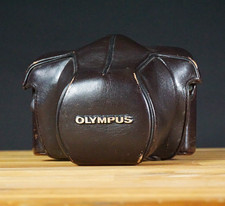 Olympus Brown Leather Ever-Ready Camera Case Good Vintage Condition picture
