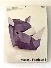 Recollections Paper Animal Rhino Sculpture Craft Kit with Tape Runner New Sealed picture