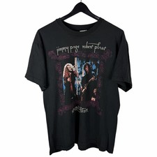 Vintage 1995 Jimmy Page Robert Plant Band World Tour Black Shirt Size L picture