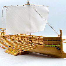 1/72 Ancient Greek Bireme Warship Naval ship Model Kit Static Display Collect picture