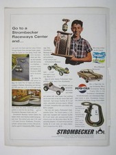 Print Ad Strombecker Raceways Centers Racing Enthusiasts Vintage 1960s Slot Cars picture