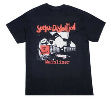 Vtg Social Distortion Mainliner Album Cotton Black Full Size Unisex Shirt picture