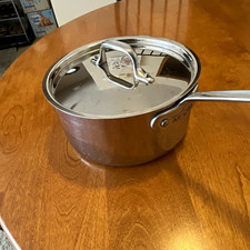 All-Clad D3 2 qt Stainless Steel Saucepan w/ Lid Long Handle, Induction picture