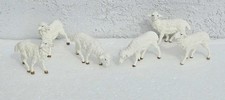 VTG XMAS NATIVITY ITALY Large Lot 6  Sheep Lambs Animals Religious picture
