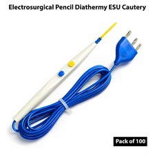 Diathermy ESU Cautery Electrosurgical Pencil with Blade Electrode Box of 100 Pcs picture