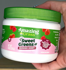 Amazing Grass Sweet Greens Powder Summer Berry Vegan Gluten-Free 4.4 oz 02/2027 picture