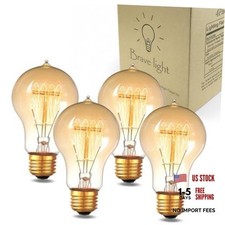 Edison Bulb A19, Vintage Incandescent Light Bulbs - 60 Watt, Dimmable 2700K picture
