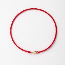 Handmade Red String Bracelet Gold Clasp Protection Good Luck Rope Jewelry picture