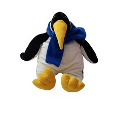 Mary Meyer Plush Penguin Slip Slide 2001 Blue Scarf Soft Toy Winter picture
