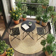Folding 3-Piece Patio Bistro Set Outdoor  Garden Furniture for Balcony picture
