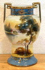ANTIQUE RARE VINTAGE NIPPON MORIMURA BROTHERS HAND PAINTED DUAL HANDLE 6