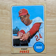 Topps 1968 Tony Perez Cincinnati Reds #130 Base Set Baseball Trading Card picture