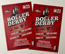 2010s Sin City Roller Derby Girls WFTDA Las Vegas Play-Offs Match Promo Ad Cards picture