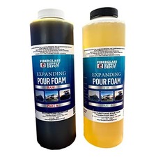 Pour Foam 4 Lb Density Polyurethane 2 Part Liquid Quart Kit 64 Oz Black Yellow picture