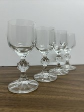 Set Of 4 Vintage Bohemia Crystal Cordial Claudia Glasses 4 3/8” picture